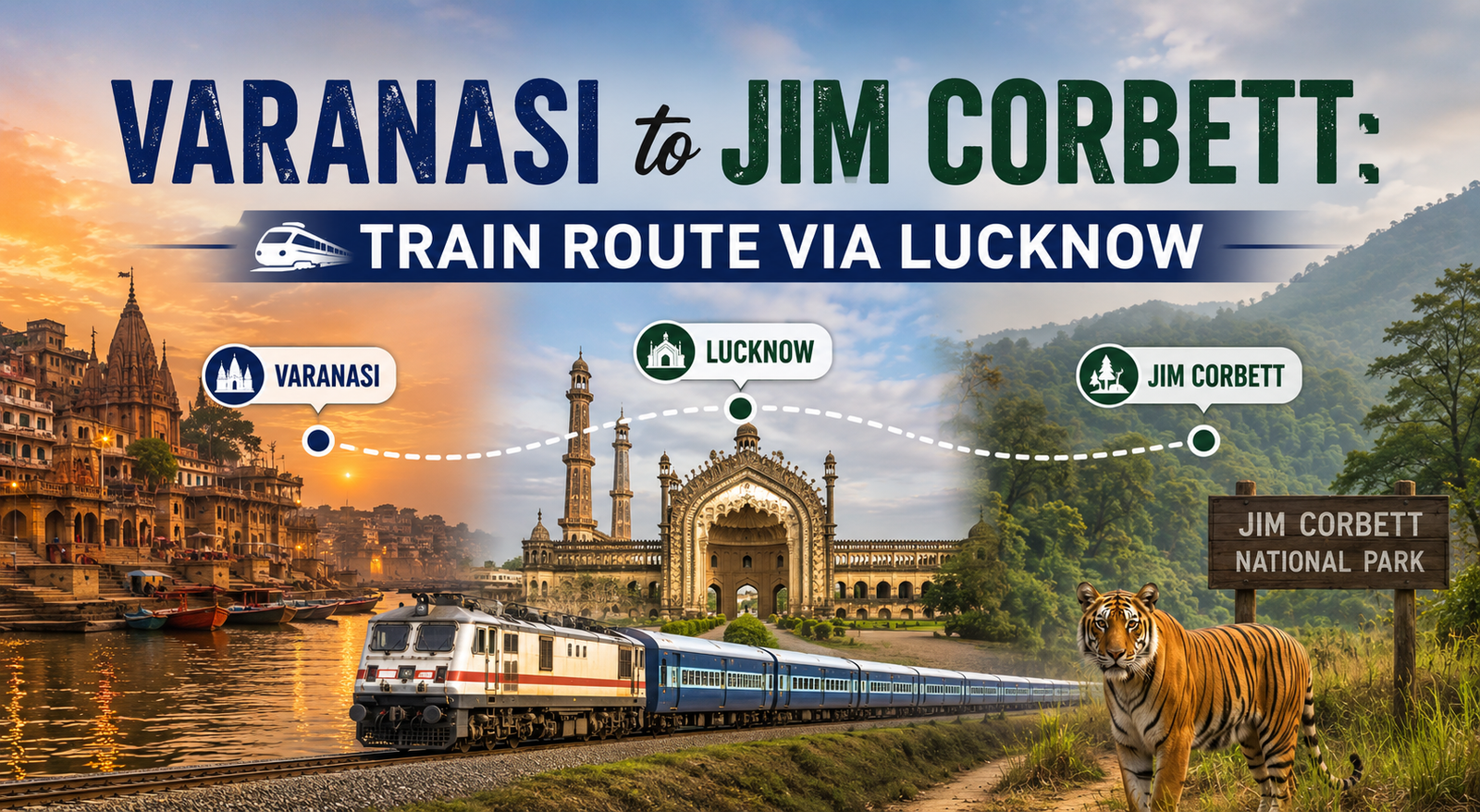 Varanasi to Jim Corbett: Train Route via Lucknow